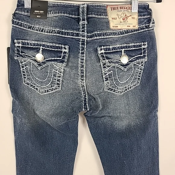 NWT True Religion Jennie Curvy Mid Rise Super Skinny Jeans - Size 27, Inseam 28" - Picture 5 of 6